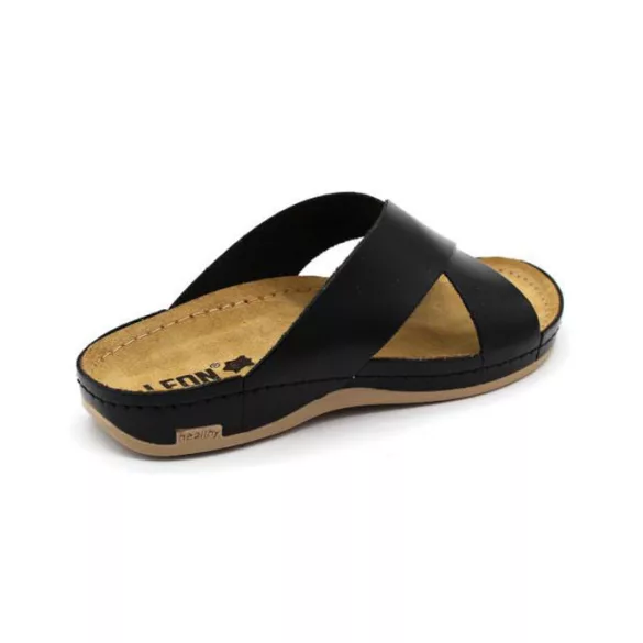 Leon Comfort férfi papucs-705 Fekete