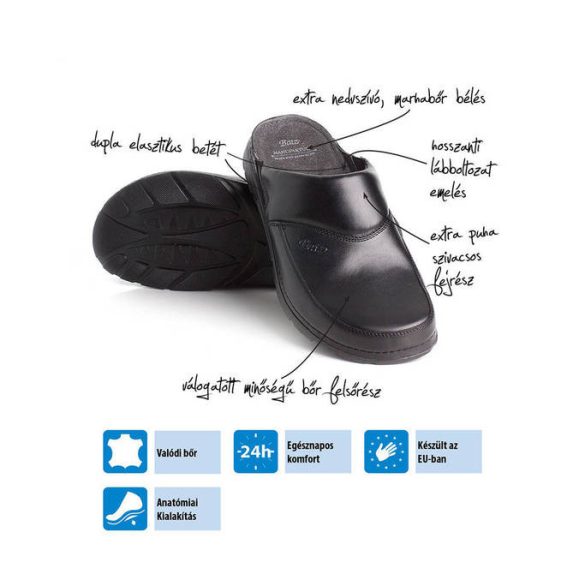 Batz férfi papucs-Peter Fekete