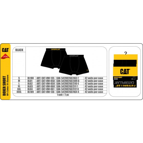 Caterpillar CAT DL81 Boxerals 2-pack 42/carton Férfi fehérnemű - SM-CAT-UW-058